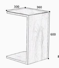 BUCK SHERATON Japandi Style American Solid Wood Movable Sofa Side Table Display Stand