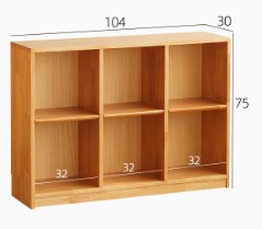 BERTHA SHERATON American Solid Wood Scandinavian Design Low Height Bookshelf Chest of Drawers