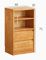 BERTHA SHERATON American Solid Wood Scandinavian Design Low Height Bookshelf Chest of Drawers
