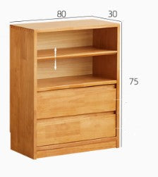 BERTHA SHERATON American Solid Wood Scandinavian Design Low Height Bookshelf Chest of Drawers