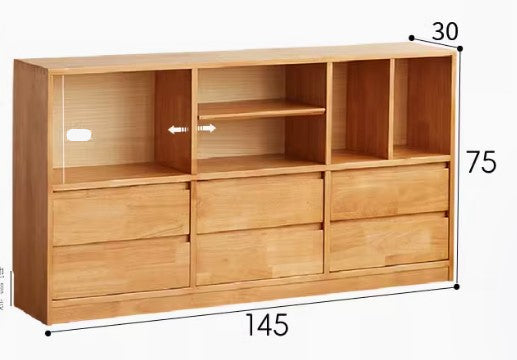 BELMONT SHERATON American Solid Wood Display Chest of Drawers Bookshelf Sideboard Nordic Design
