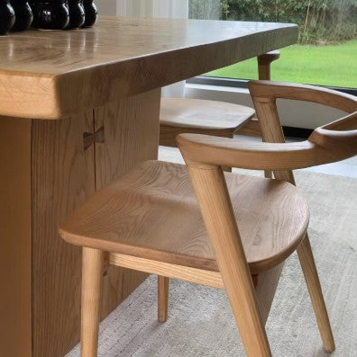 BENOIT FAIRFIELD American Solid Ash Wood Japandi Style Multi Size Dining Table