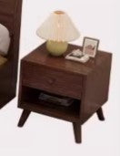 CASTRO HILTON Walnut American Solid Wood Platform / Hydraulic Bed Frame Japandi Design