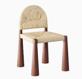 CAM HAMPTON Japandi Style American Solid Wood Off White Fabric 4 Colour Minimalistic Dining Chair