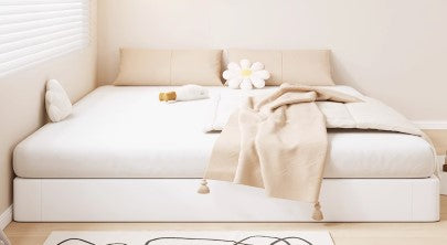 CLEMENT FAIRFIELD American Solid Wood 3 Colour 3 Size Platform Bed Frame Japandi Design