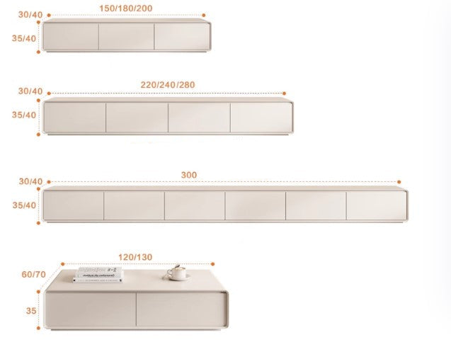 CASSIUS EMBASSY Minimalist Nordic Design American Solid Wood Multi Drawer TV Console Cabinet