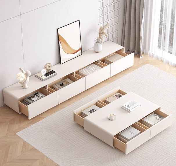 CASSIUS EMBASSY Minimalist Nordic Design American Solid Wood Multi Drawer TV Console Cabinet