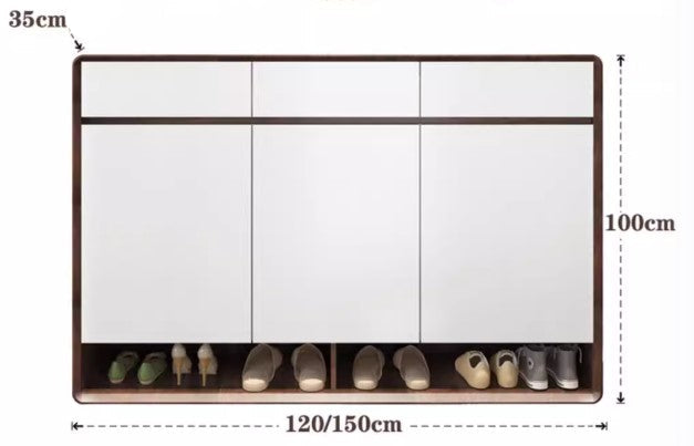 COLBY EMBASSY American Solid Wood Modern Scandinavian Style Shoe Cabinet Buffet Sideboard Living Room