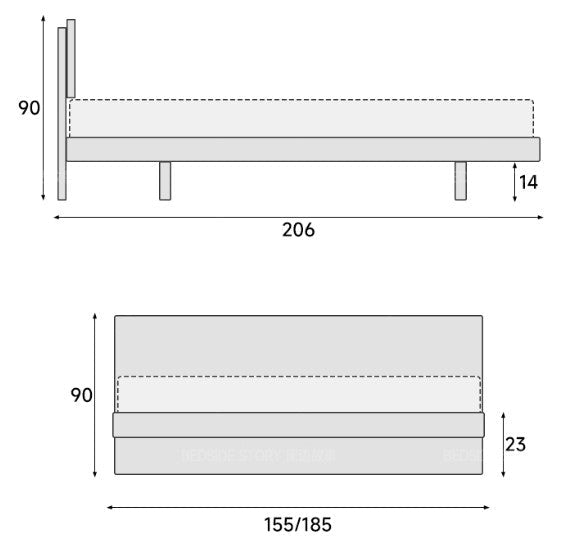 CLARKSON HAMPTON Nordic Style American Solid Wood Minimalistic Double Bed Frame