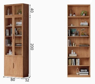 CAITLYN HAMPTON American Solid Wood Multi Shelf Tall Modular Bookcase Nordic Style
