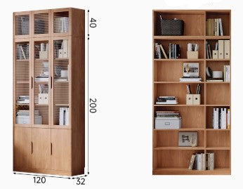 CAITLYN HAMPTON American Solid Wood Multi Shelf Tall Modular Bookcase Nordic Style