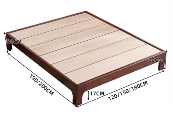 CLETA FAIRFIELD Scandinavian Japandi Bed Frame Style 2 Colour American Solid Wood Tatami Wide Slat Platform Bed Frame
