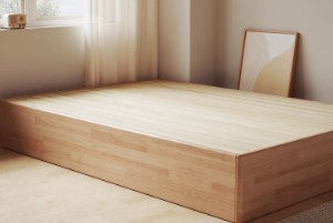 CAREY FAIRFIELD American Hardwood Platform Bed Frame Floor Standing 6 Size Japandi Design