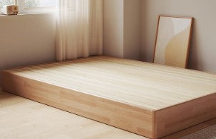 CAREY FAIRFIELD American Hardwood Platform Bed Frame Floor Standing 6 Size Japandi Design
