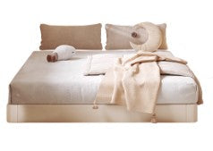 CARLINE FAIRFIELD American Solid Wood Oak Floor Standing Multi Size Bed Frame Japandi Design