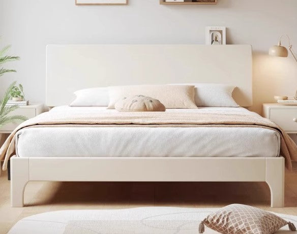 COURTNEY HAMPTON American Solid Wood Japandi Style 3 Size Minimalistic Walnut Bed Frame