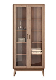 CALLISTO REGENCY Bookshelves Nordic Style American Solid Ash Wood Walnut Modular Partitioned Bookcase