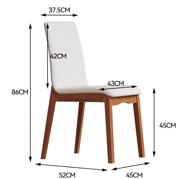 DAVE SHERATON Japandi Scandinavian Design Upholstered American Solid Wood Dining Chair