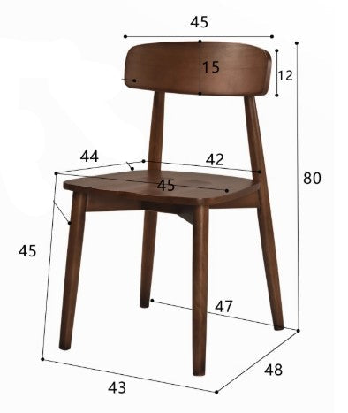 DAX SHERATON American Solid Wood 3 Colour Minimalistic Japandi Scandinavian Design Dining Chair