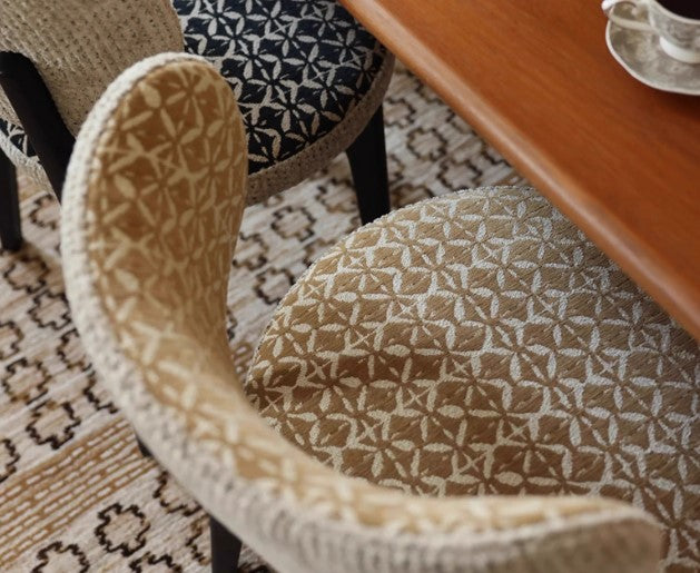 DANI SHERATON Scandinavian Style American Solid Wood Large Cotton Seat Upholstered Dining Chair