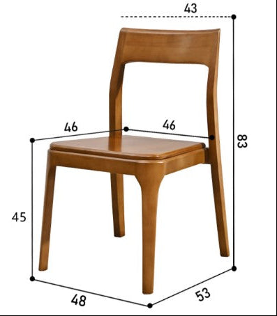 DON SHERATON American Solid Wood 3 Colour Stackable Dining Chair Nordic Design