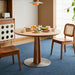Bauhaus Cherry Wood Sintered Stone Round Dining Table PINECONE