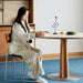 Bauhaus Cherry Wood Sintered Stone Round Dining Table PINECONE