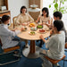 Bauhaus Cherry Wood Sintered Stone Round Dining Table PINECONE