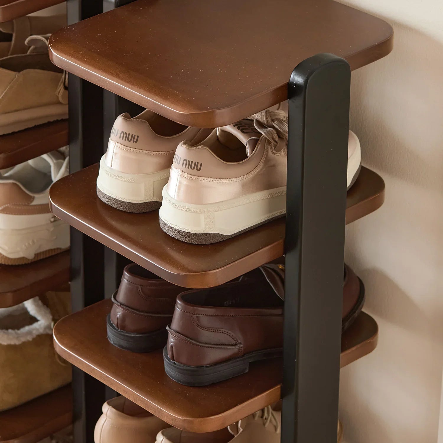 Bauhaus Wood Shoe Shelf FLOW