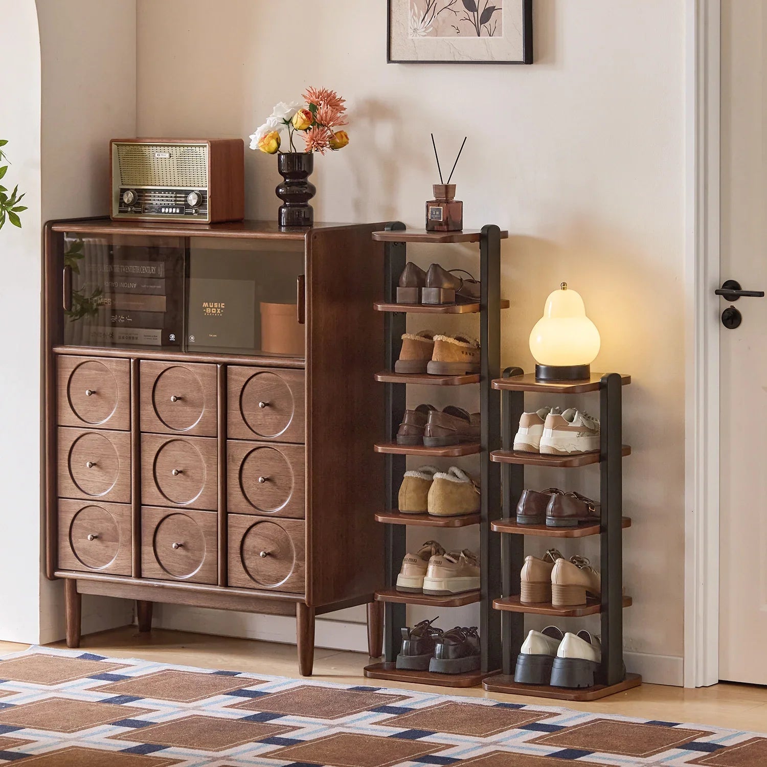 Bauhaus Wood Shoe Shelf FLOW