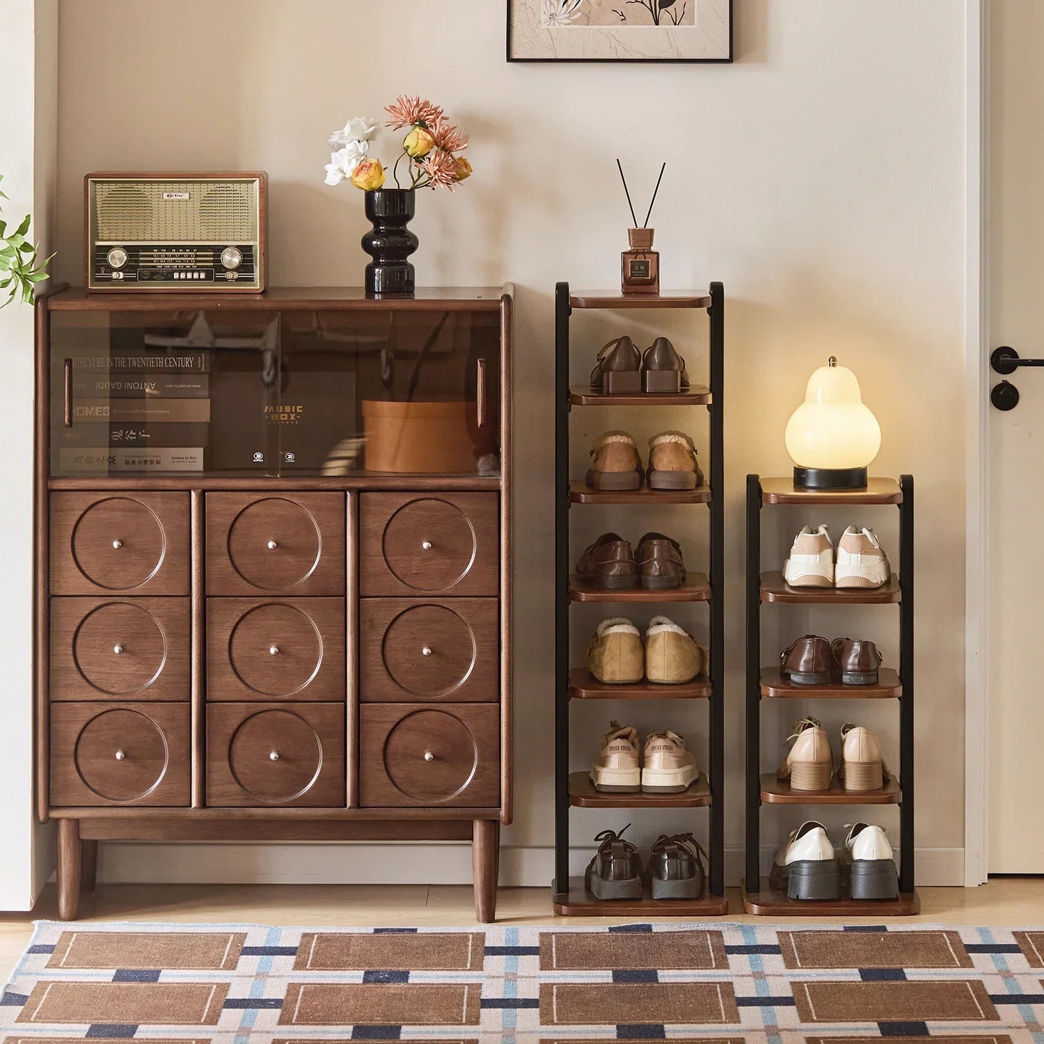 Bauhaus Wood Shoe Shelf FLOW