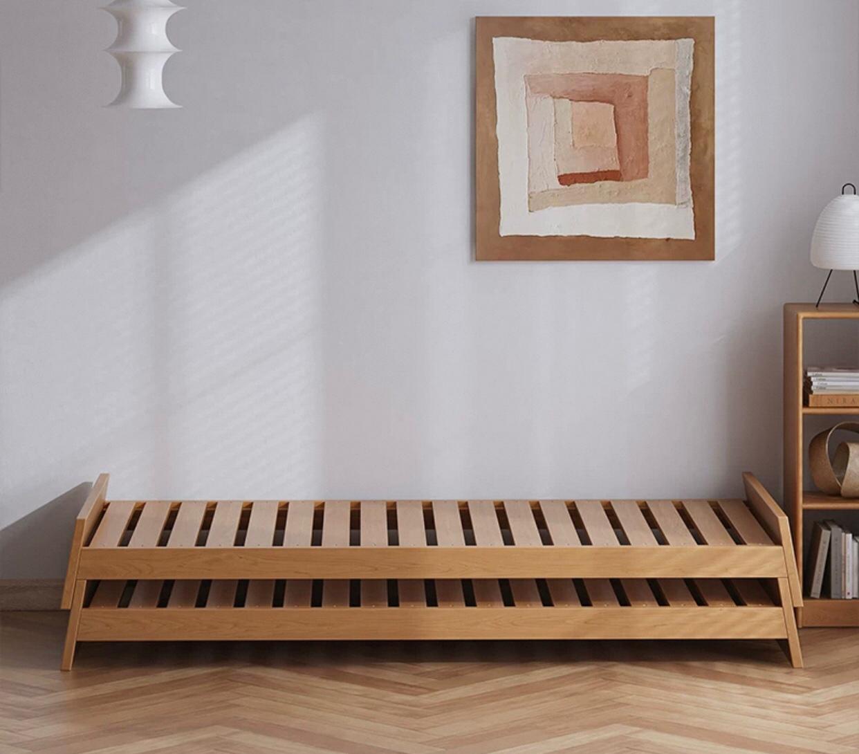 BOOTH SHERATON Scandinavian Japanese Solid Wood Stackable Sofa Bed