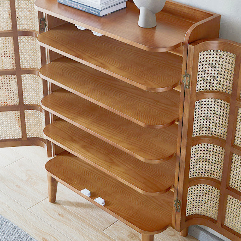 Goffney Rattan Shoe Cabinet