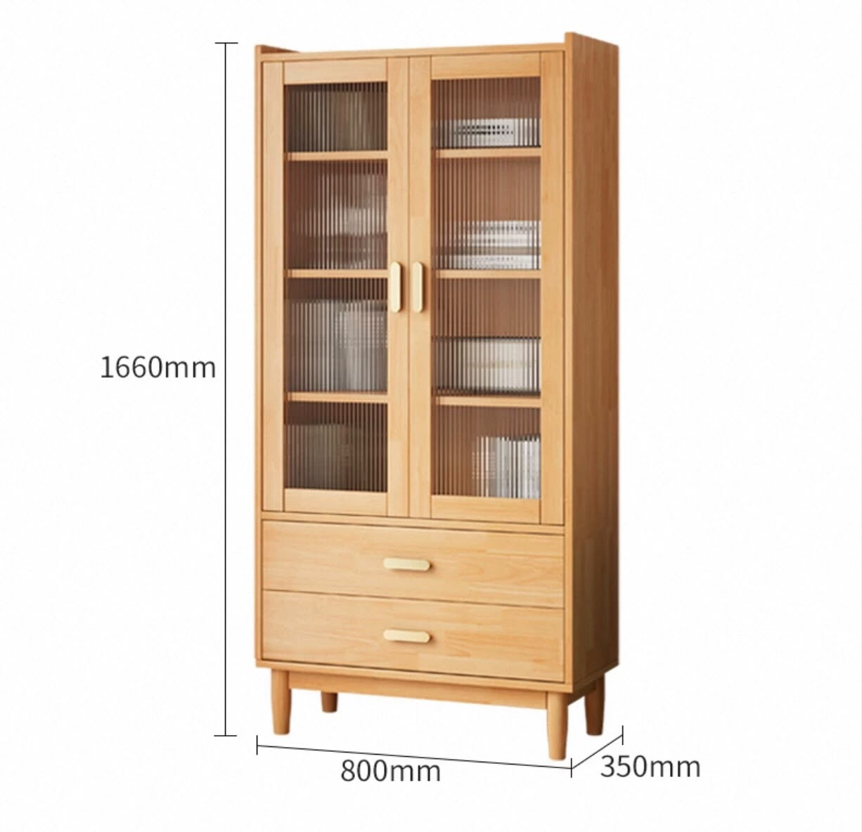 EZRA Glass Display Hutch Cabinet