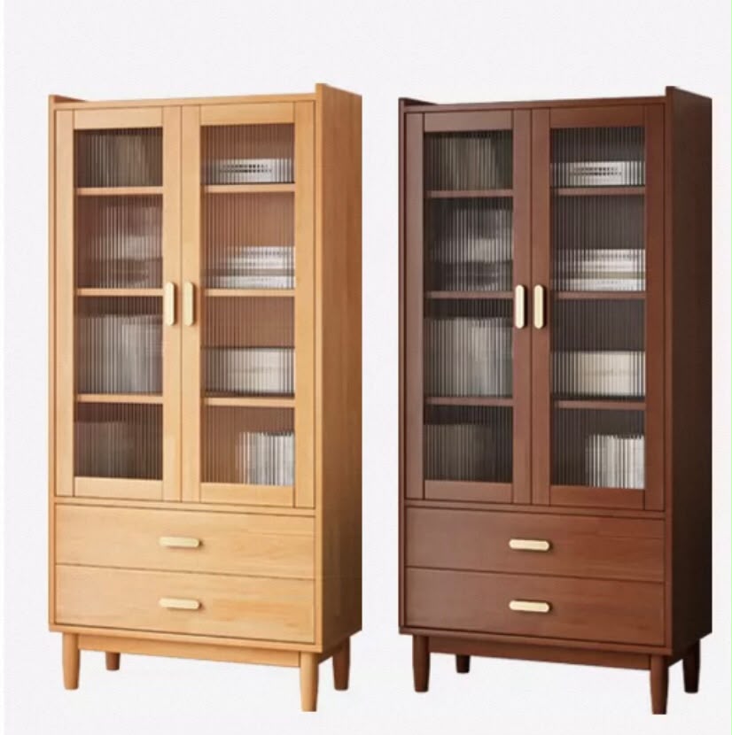 EZRA Glass Display Hutch Cabinet