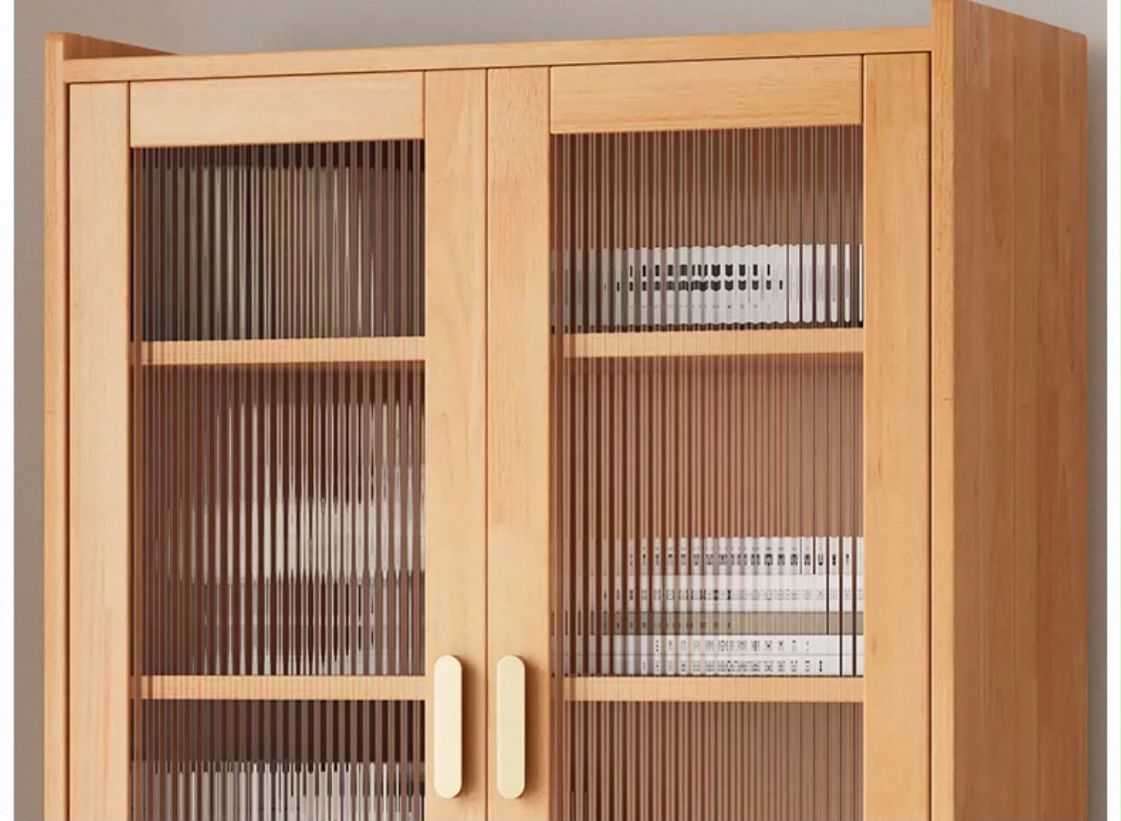EZRA Glass Display Hutch Cabinet