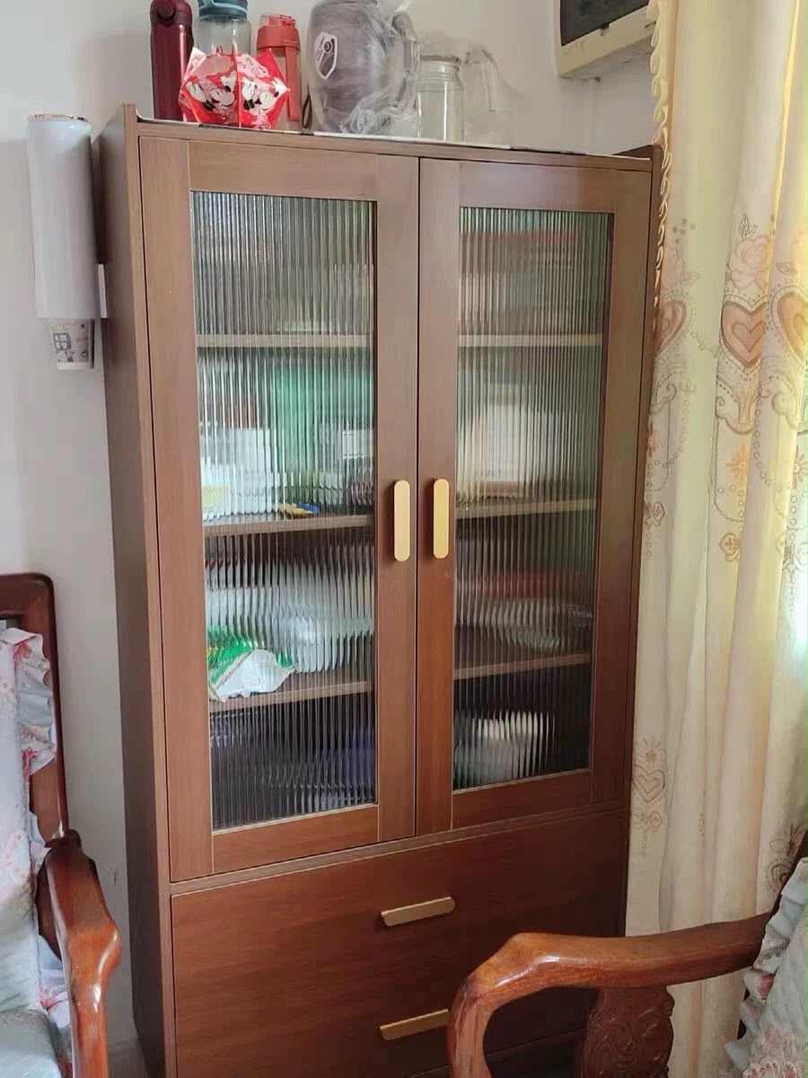 EZRA Glass Display Hutch Cabinet
