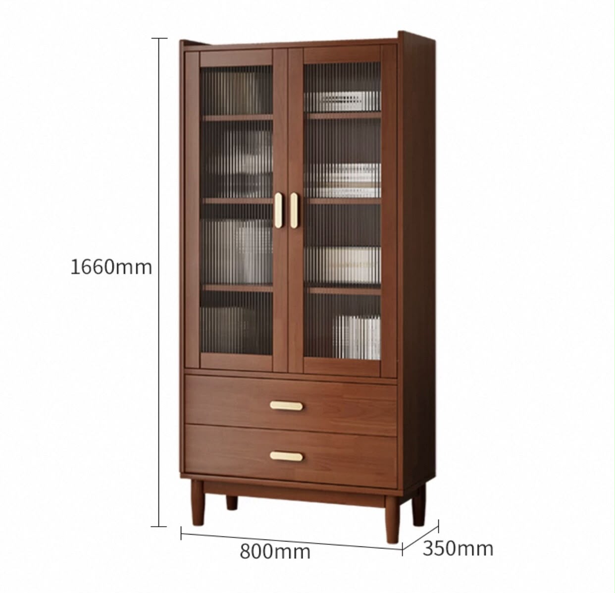 EZRA Glass Display Hutch Cabinet