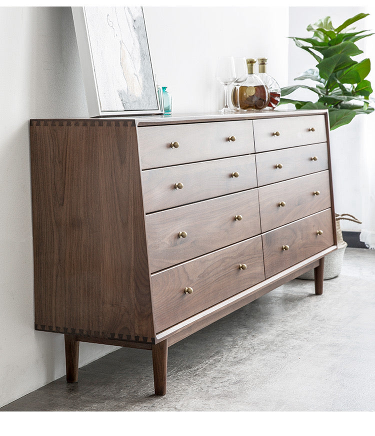 INGER COURTYARD Scandinavian Solid Wood Multi-Drawer Cabinet Chest of Drawers