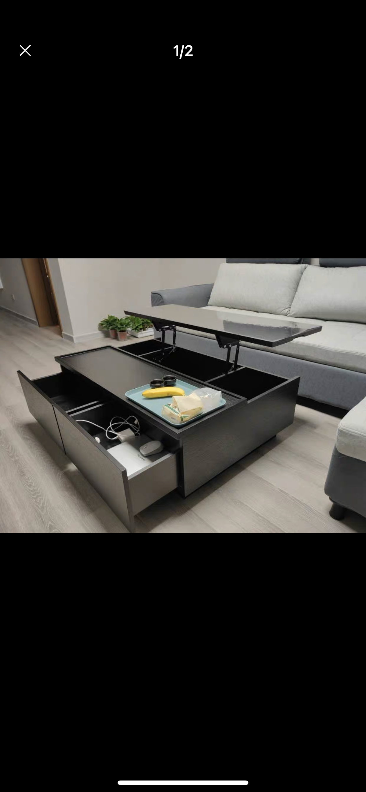 EJNAR SHERATON Scandinavian Solid Wood Veneer Multifunctional Coffee Table