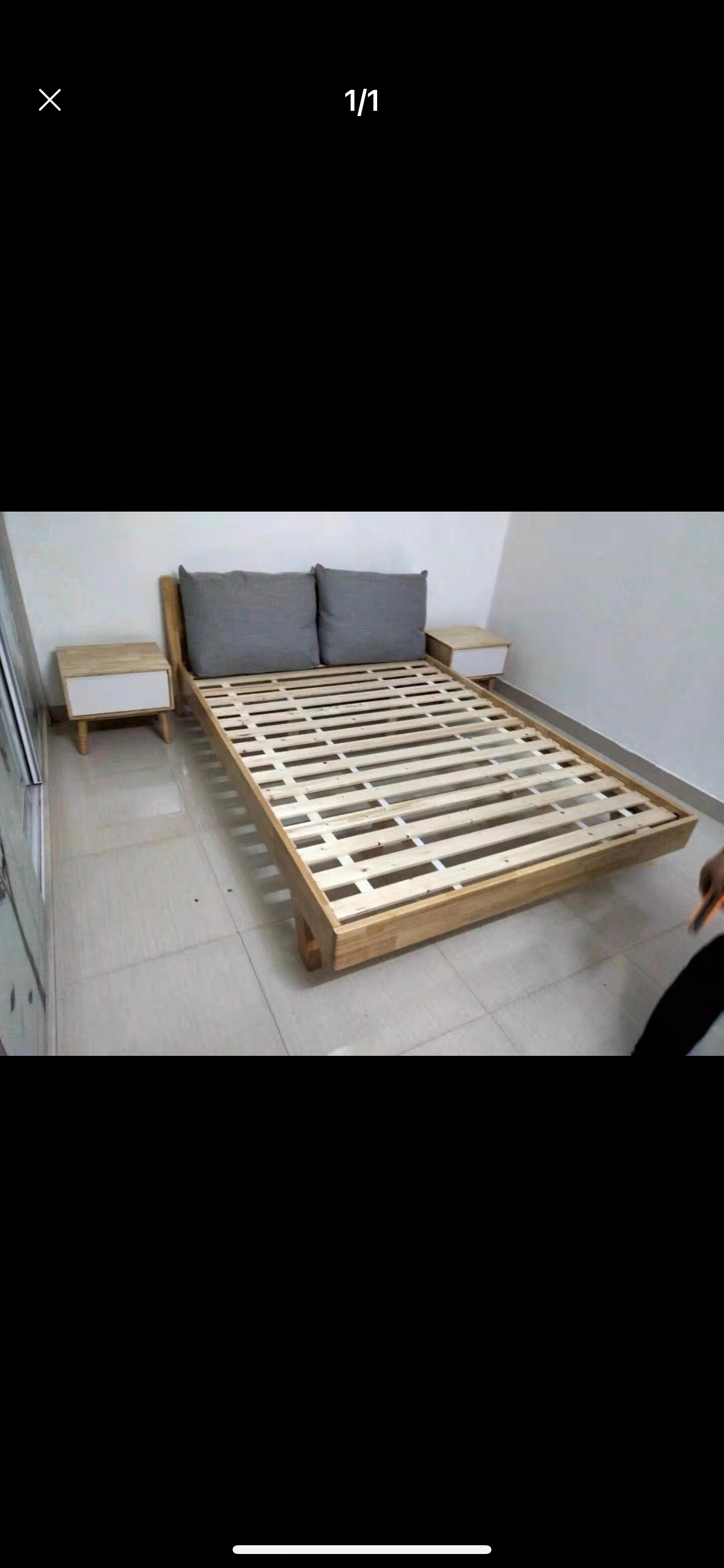 AMELIA Scandinavian Nordic Japanese Full Solid Wood Bed