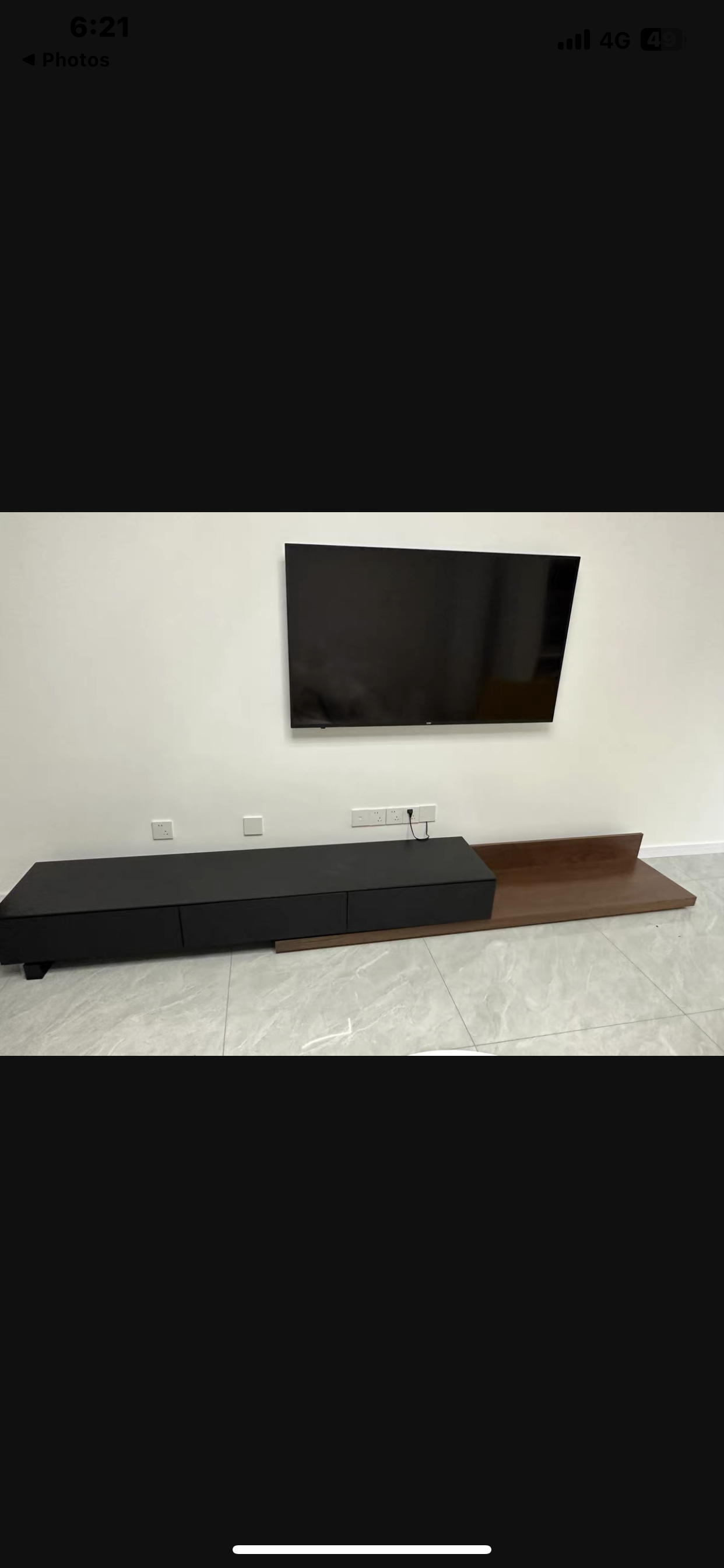 DAEG SHERATON Scandinavian Solid Wood Veneer Extendable TV Console