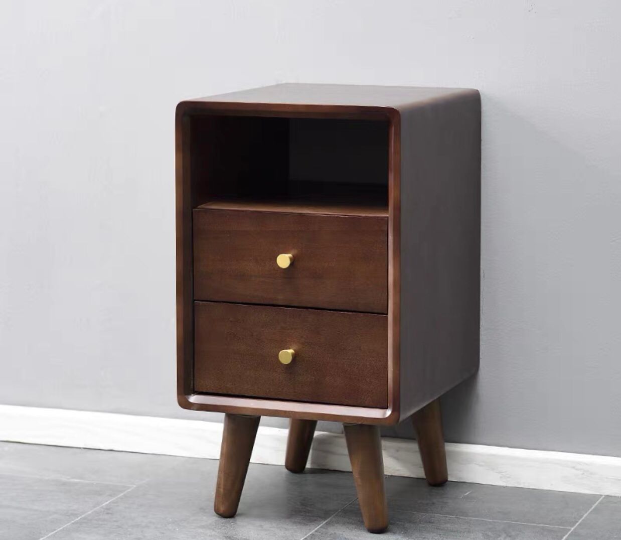 JAMES Nordic Solid Wood Bedside Cabinet Bedroom Style 30cm