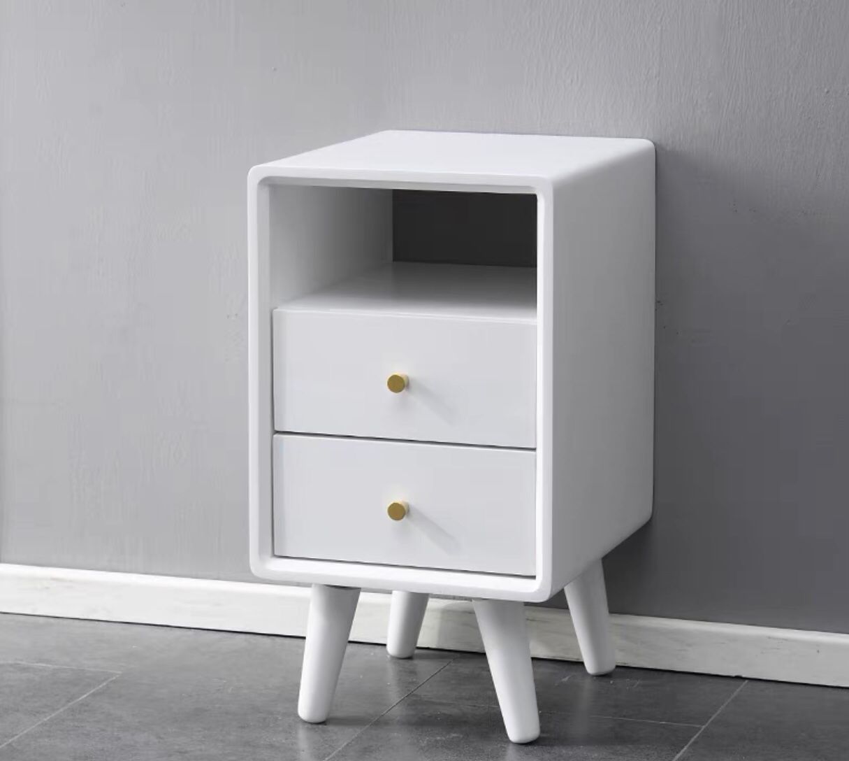 JAMES Nordic Solid Wood Bedside Cabinet Bedroom Style 30cm