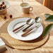 Japandi Walnut Wood 304 Stainless Steel Spoon and Fork 2IN1 Set WOODLAND