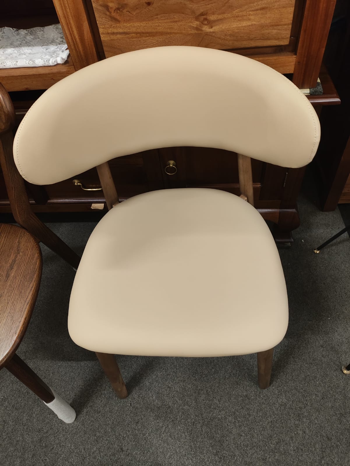 Medi American Solid Wood Leather Dining Chair