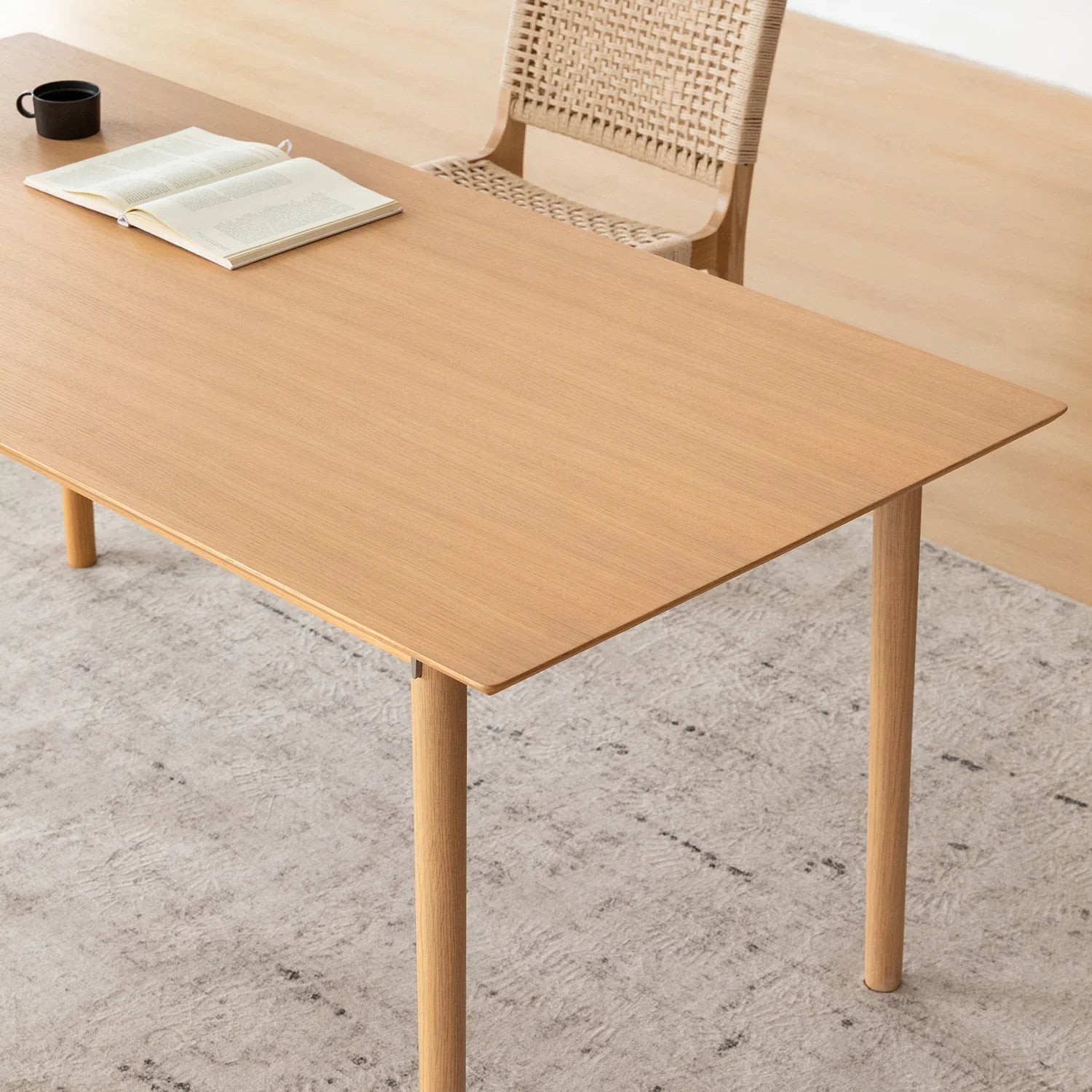 Minimalist Ash Wood Dining Table BOREL