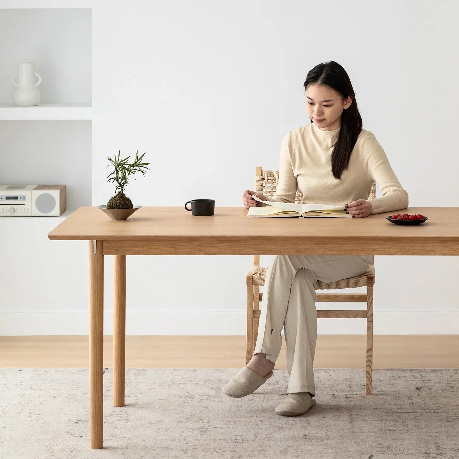 Minimalist Ash Wood Dining Table BOREL