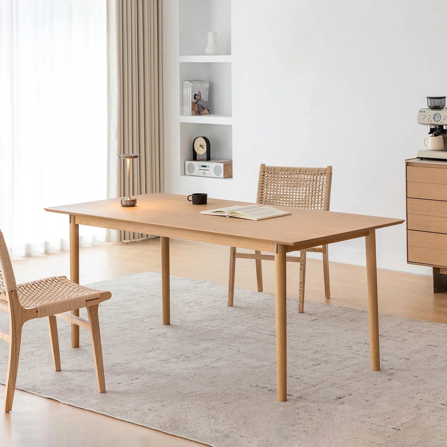 Minimalist Ash Wood Dining Table BOREL