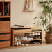 Scandinavian Cherry Wood Shoe Changing Bench MORI